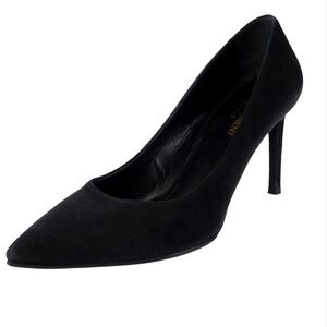 Saint Laurent black suede pumps
